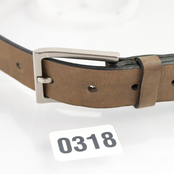 Calvin Klein Mens Belt Size 38 Genuine Leather Tan Khaki Beige Business Casual - Picture 7 of 16